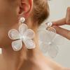 Ingemark Exquisite Elegant Imitation Pearl Mesh Flower Drop Earrings Women Romantic Minimalist Piercing Wed Bride New Jewelry