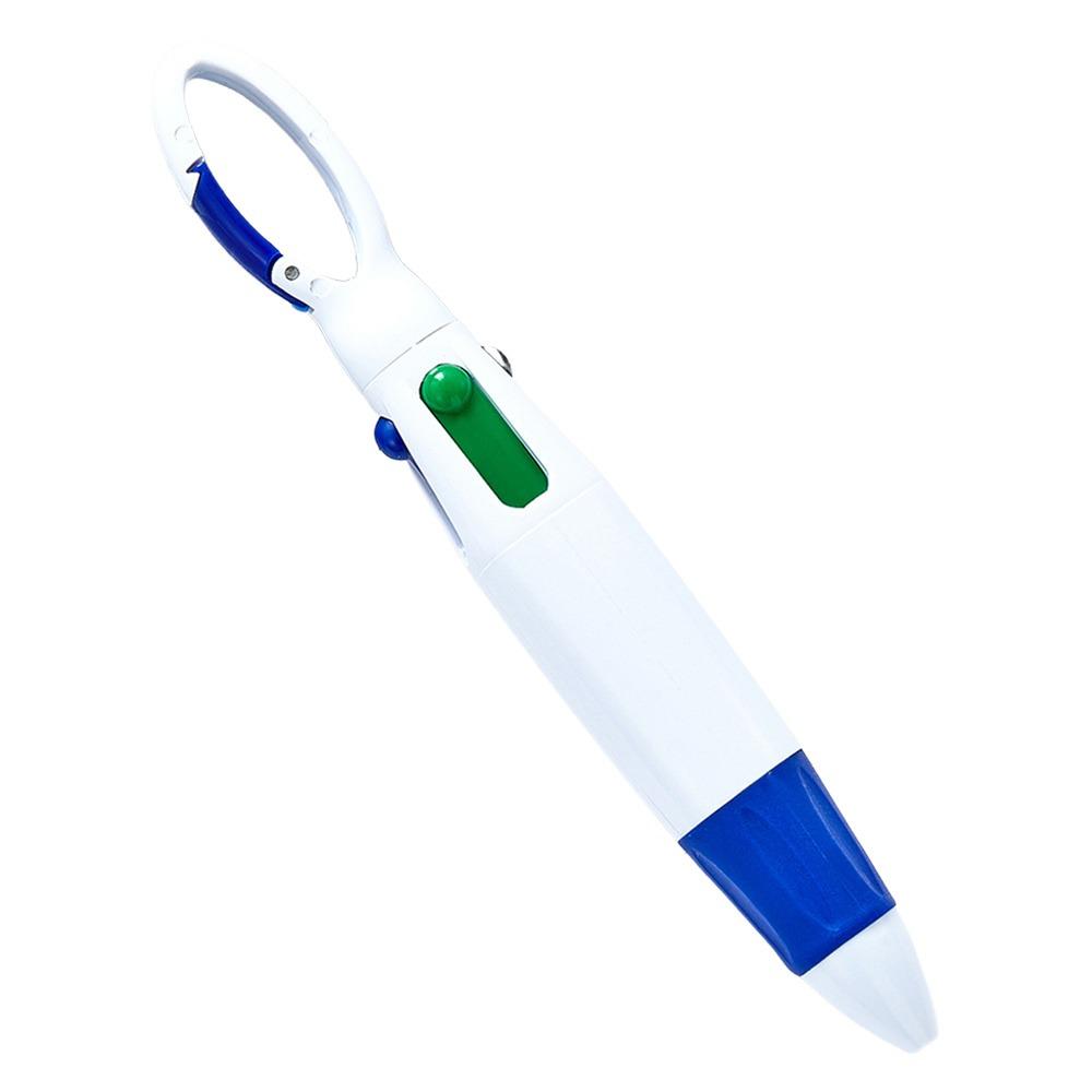 1pcs 4-Color Carabiner Buckle Pen Plastic Pocket Pen Portable Neutral Pen School Office