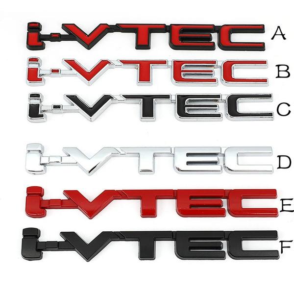 3D VTEC Logo Metal Emblem Badge Decals Car Sticker