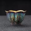 Flambé Glaze Gilt Jianzhan Teacup