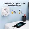 100 Вт 10 А USB Type-C Дата-кабель Super Fast Charing Line для Xiaomi Samsung Huawei Mate 60 Honor Quick Charge Type-C Дата-шнур
