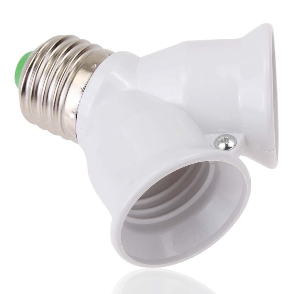 Screw E27 LED Base Light Lamp Bulb Socket E27 To 2-E27 Splitter Adapter ARI