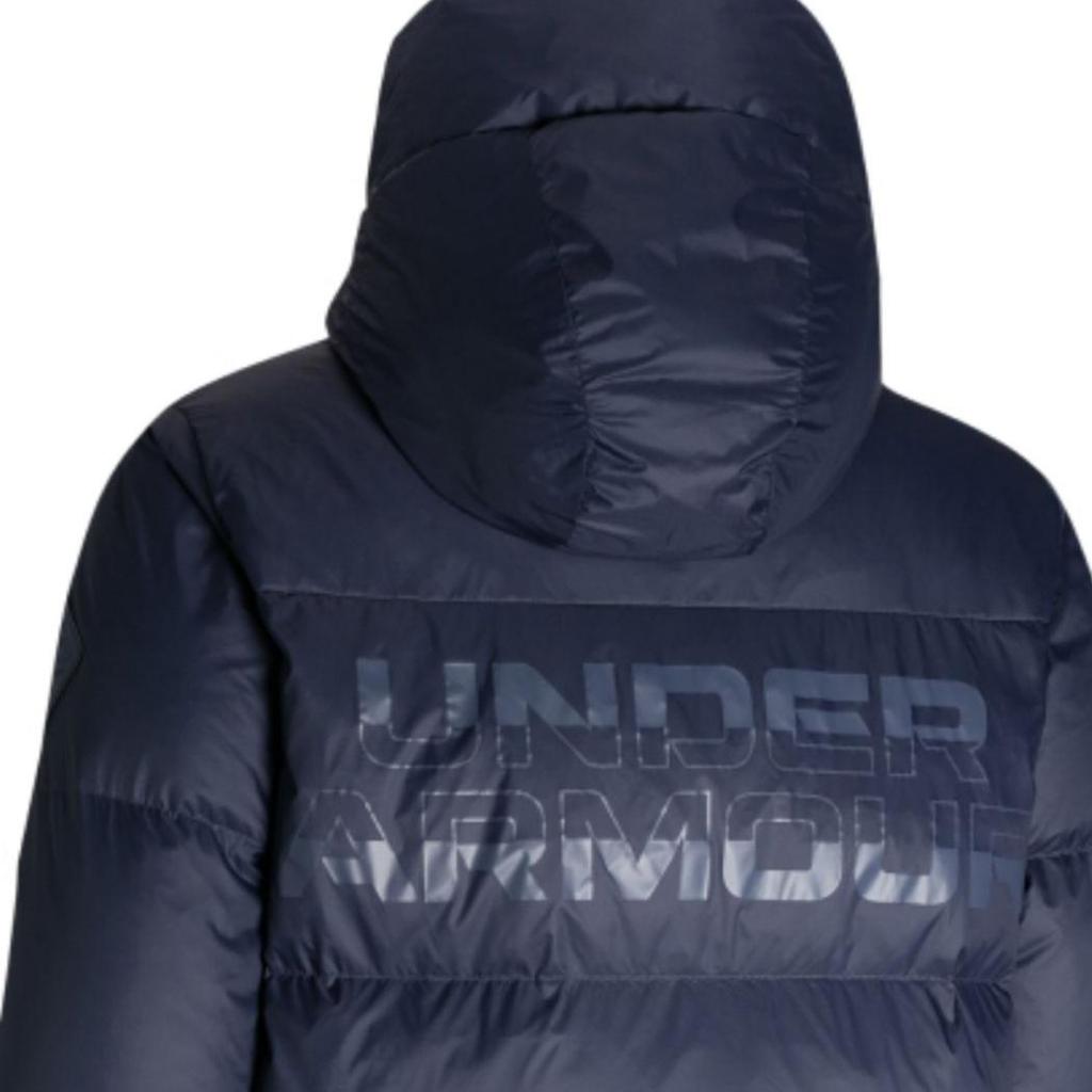 Under Armour Сплошной цвет, повседневный пуховик с капюшоном и большими карманами, мужская верхняя одежда, темно-синий 1382092-044