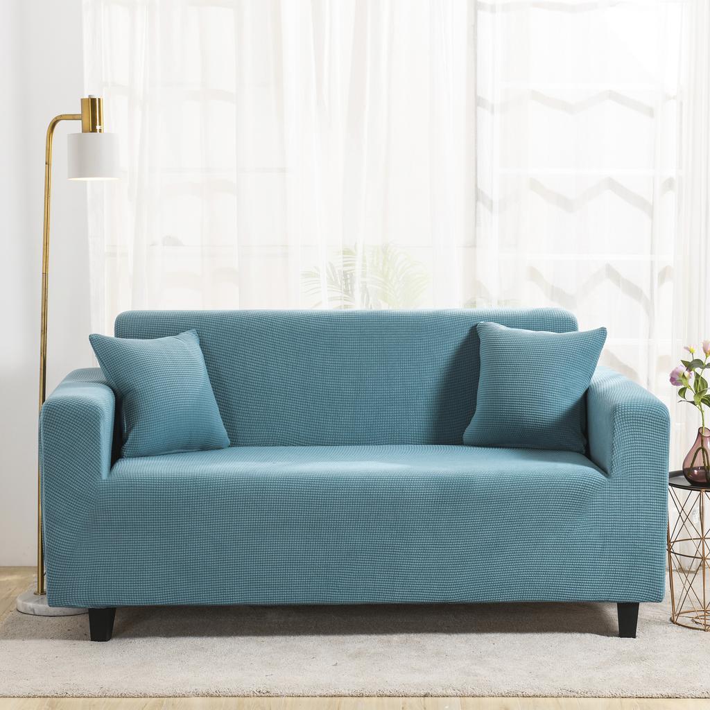 Премиальная жаккардовая чехол на диван для 1/2/3/4 местного сиденья Толстая ткань из полярного флиса Эластичная посадка Однотонный принт Угловой защитный чехол для дивана L-образной формы