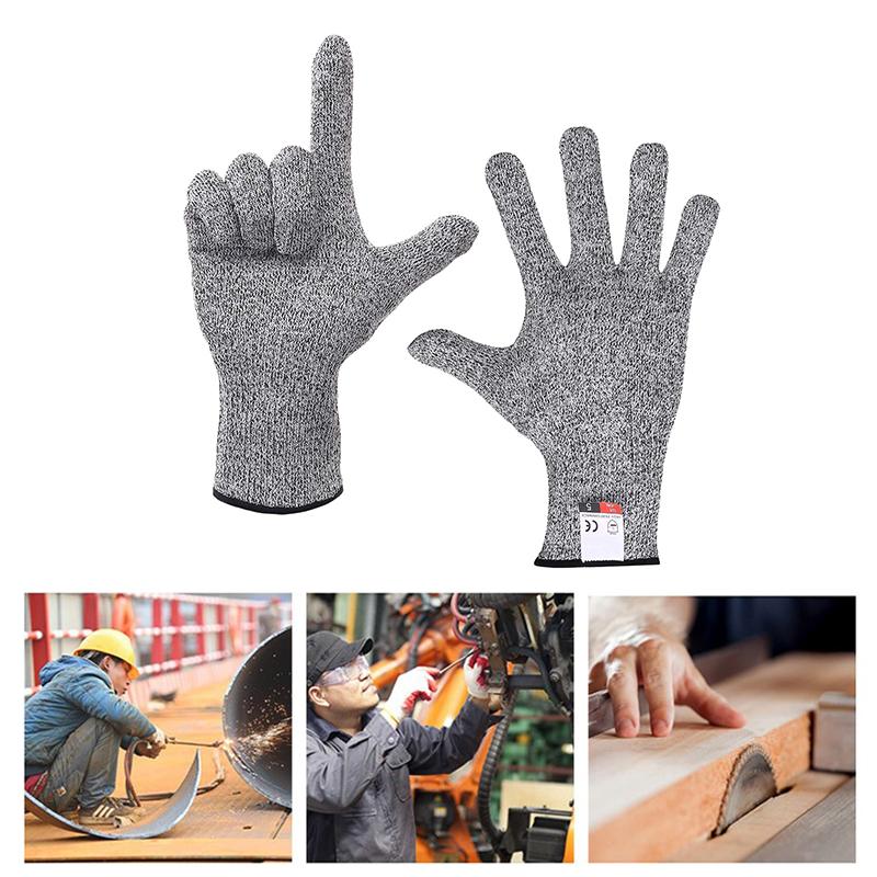 Hppe Level 5 Safety Anti Cut Gloves High-Strength Industry Kitchen Gardening