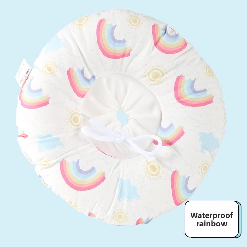 Белый круглый кошачий хлопковый воротник-манишкаУниверсальное защитное кольцо от царапин для кошек и собак, защитное кольцо, косметическая накладка, кольцо позора