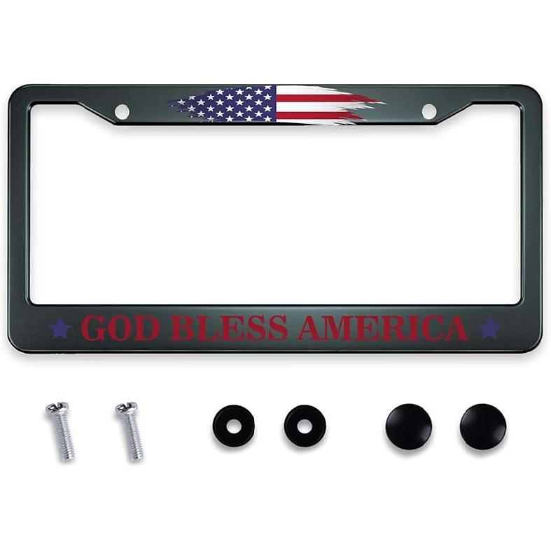 Smooffly Personalise Tennessee State Flag License Plate Frames Flag Universal Aluminum Accessories Cars Decor With 2 Holes And Screws Fits Standard