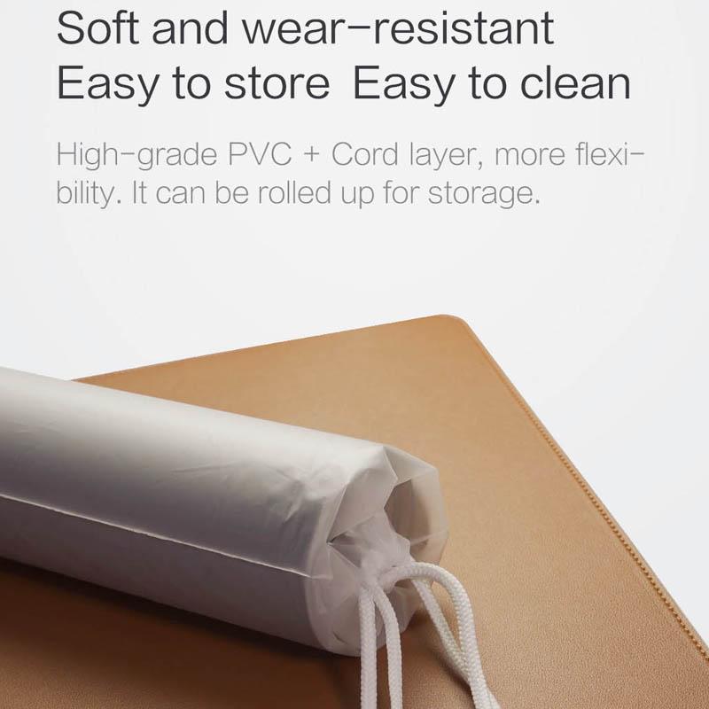 Xiaomi Большой кожаный пробковый коврик для мыши MIIIW, двусторонний водонепроницаемый мягкий прочный настольный коврик 900*400 мм