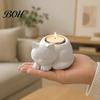 Healing Desk Decor Cat Candle Holder, Cartoon Lying Flower Pot for Succulents, Kitten Mini Resin Planter Storage Jar Jar, Creative Animal Home Office