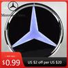 Car Sticker 2026 New For Benz Car Front Grill Logo Light 3D LED Badge For Mercedes Benz W213 E-Class Emblem Luminous Decorative 