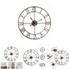 Unique Wall Decoration Metal Antique Rust Clock With Cut-out Roman Numerals