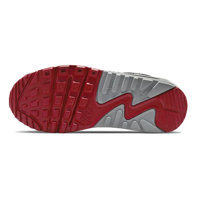 Nike Кроссовки Nike Air Max 90 Leather GS Photon Dust Grey для детей Varsity-Red White Particle-Grey CD6864-019