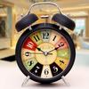 Plastic. Vintage Retro Alarm Clock Small Table Desk Quartz Clock  Bedroom Living Room