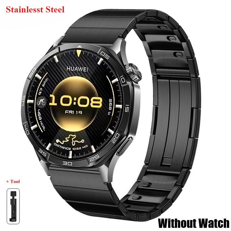 Ремешок из нержавеющей стали 22 мм с быстрой фиксацией для Huawei GT 6 46 мм, GT 6 Pro 46 мм, титановый, деловой, с боковым отсоединением для Huawei W