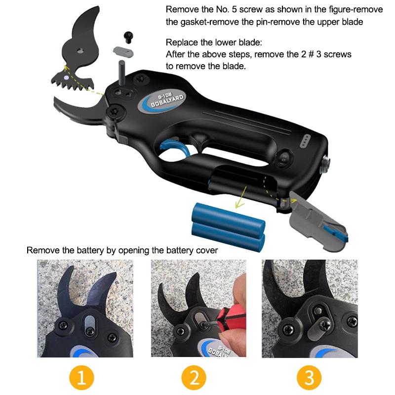 Новые Аккумуляторные Портативные Электрические Перезаряжаемые Секаторы Садовые Парковые Секаторы Секатор Кусторез Инструмент для Обрезки