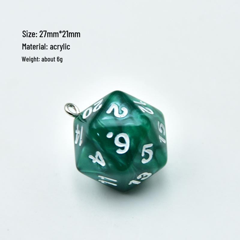 Cross-Border 20-Sided Acrylic Dice with Pearl Texture for Role-Playing DIY Accessories