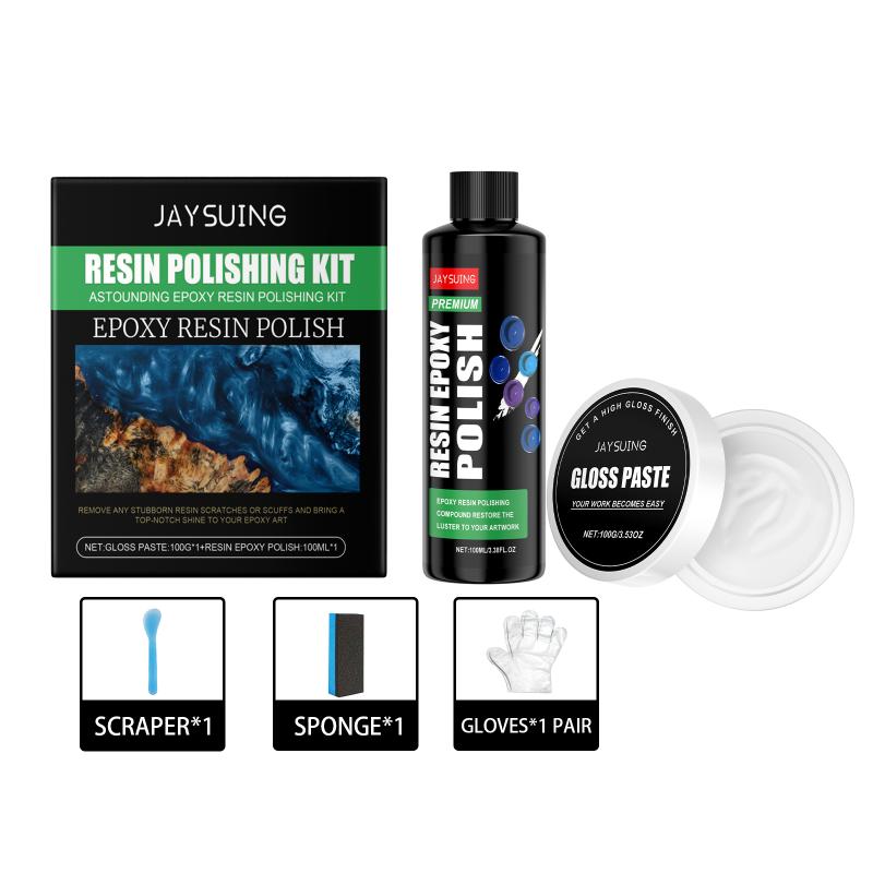 Resin Polishing Compound Kit for Epoxy Desktop Arts Smooth Scratch Removal Set Home Decoration Projects