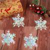 12pcs Colorful Christmas Snowflake Flower Pendant Creative Hanging Ornament  Home