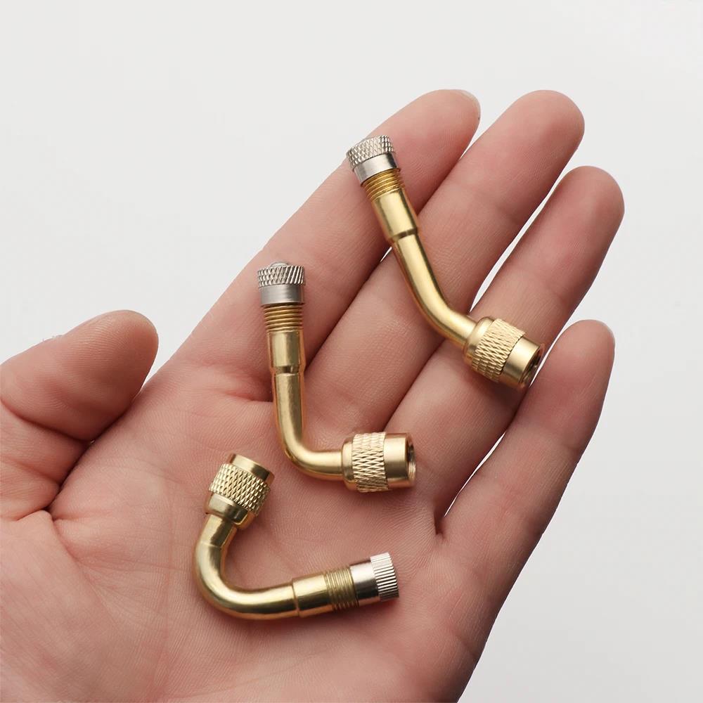 1-5PC 45/90/135 Degree Angle Bent Brass Air Tyre Valve Stem with Extension Adapter for Car Truck Motorcycle Cycling Accessories Valve Stems 1