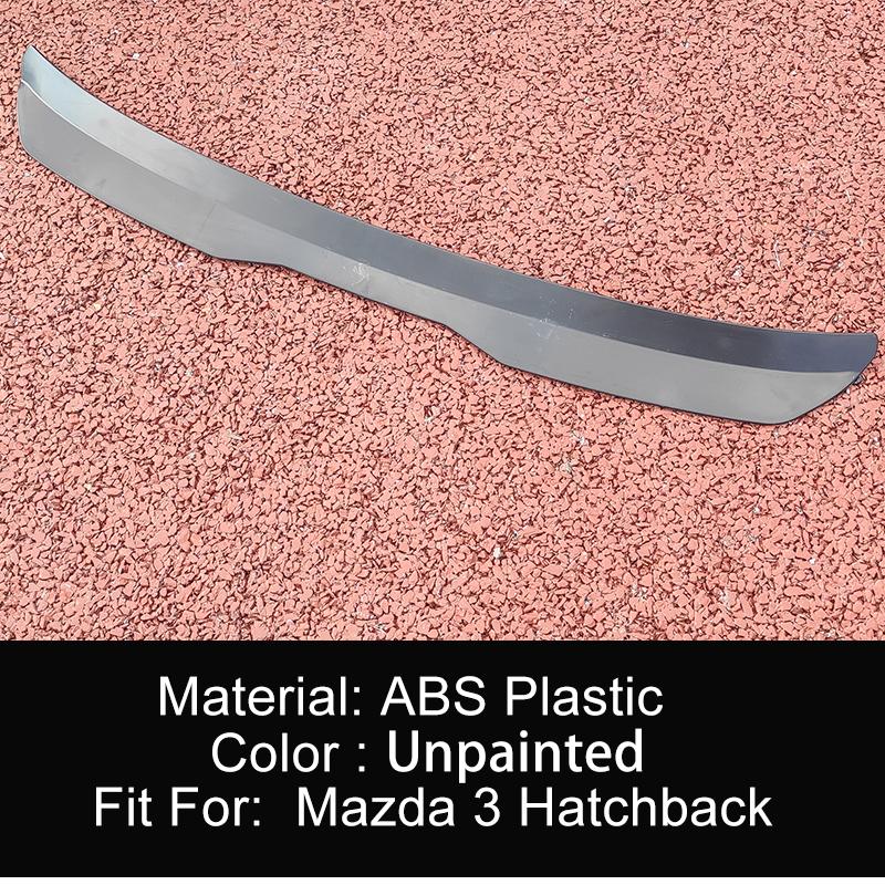 Для Mazda 3 хэтчбек 2006-2012 задняя крышка багажника автомобильный спойлер крылья глянцевый черный карбон универсальные внешние аксессуары