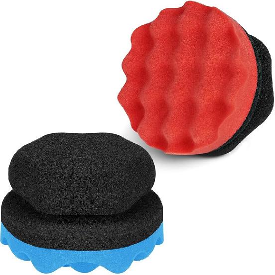 2 Pack Large Tire Shine Applicator Pad, Tire Hex Grip Applicator, Tire Shine Car Detailing Foam Sponge Tool, Reusable Car Cleaning Supplies After Car