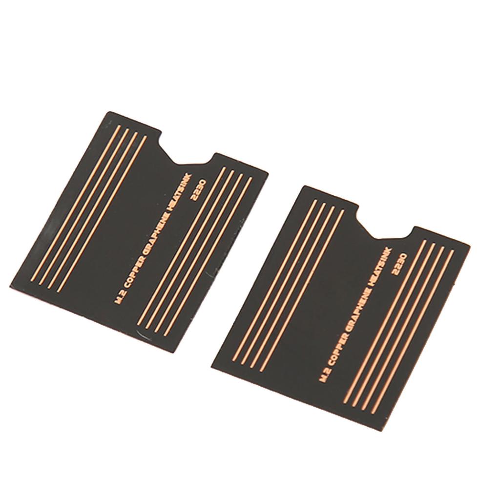 2PCS 2230 SSD Heatsink 0.15mm Brass Graphene 2230 SSD Thermal Cooling Pad for Laptop Gaming