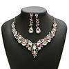 Elegant Bridal Necklaces Earrings Shining Necklace Earrings Set Rhinestone Jewelry Set Party