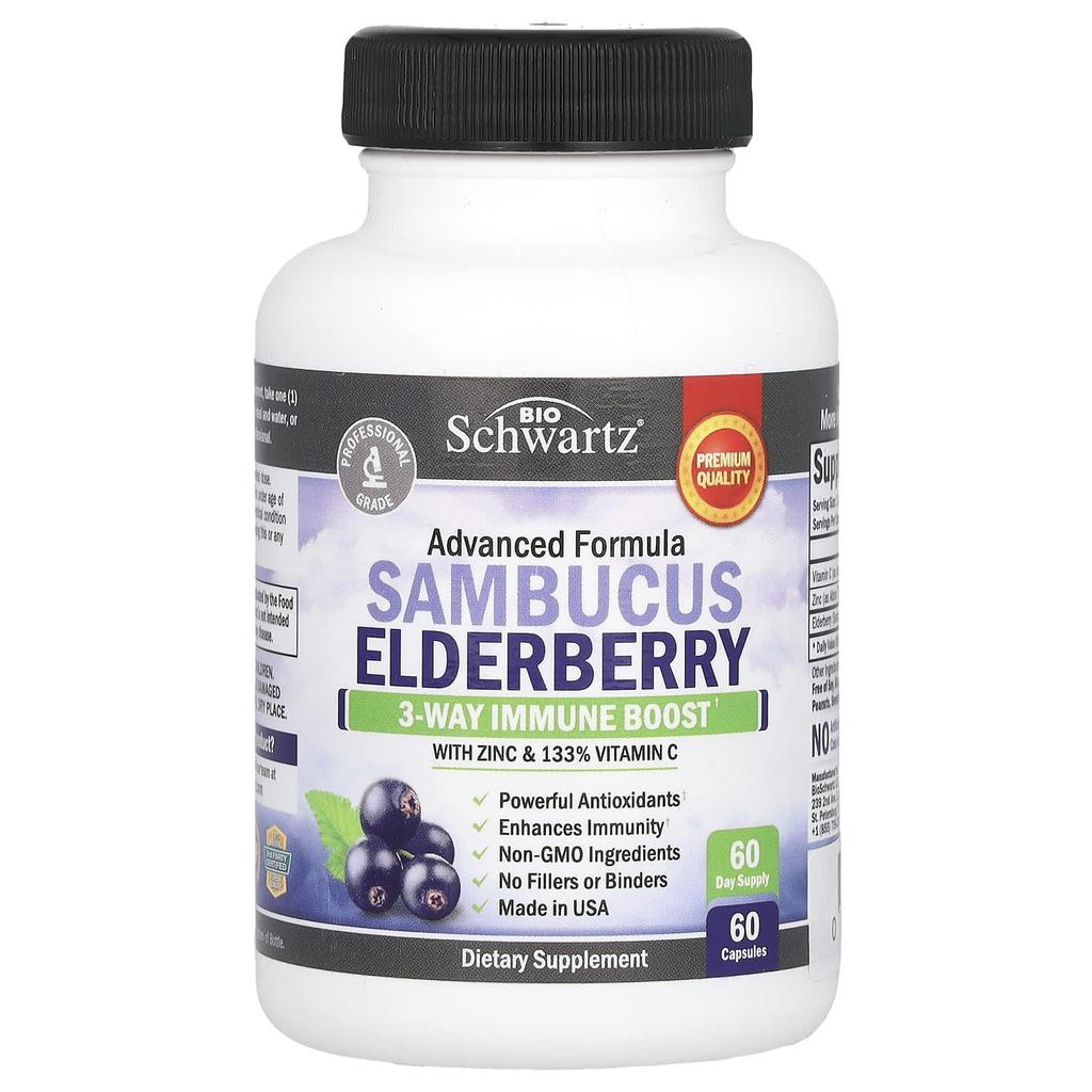 BioSchwartz With Sambucus Elderberry, Zinc and Vitamin C, 60 Capsules