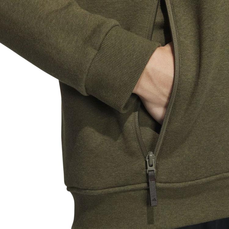adidas Толстовка Go-To с круглым вырезом и сплошным логотипом, с длинным рукавом для гольфа, мужская толстовка Rock-Olive IA2944