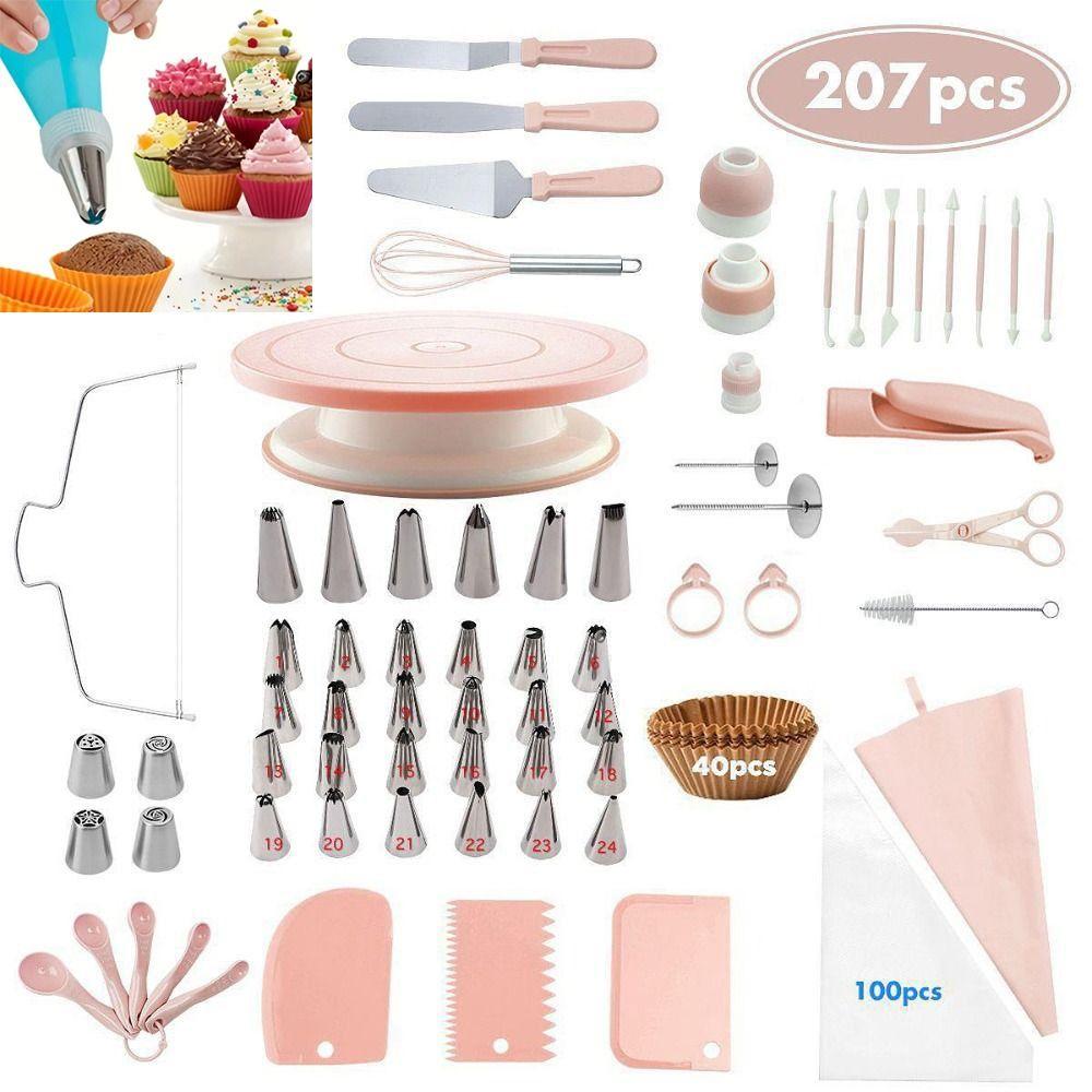 207 шт. Многофункциональный кондитерский поворотный стол Набор Креативные инструменты для выпечки своими руками Изготовление десертной выпечки