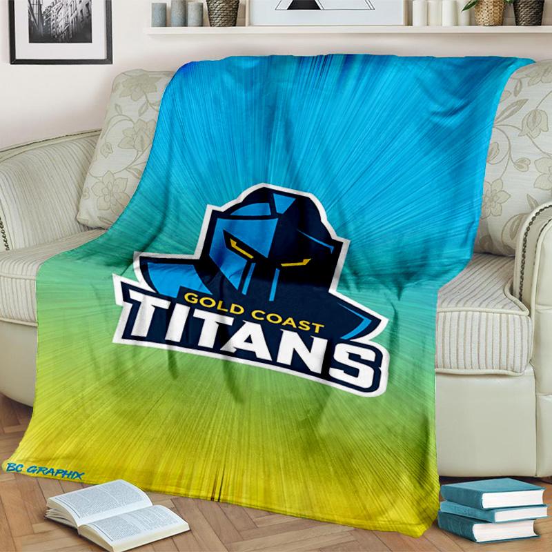 Golden Titan Emblem Design Blanket Suitable for Sofas, Beds, Offices, And Camping - Perfect Gift for Halloween Christmas