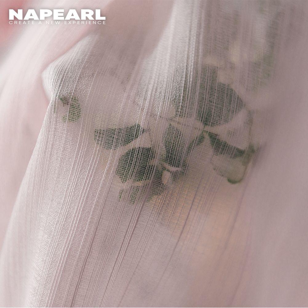 1 шт. NAPEARL современная элегантная однотонная прозрачная занавеска для спальни, мягкая текстурированная тюль, прозрачная занавеска для гостиной