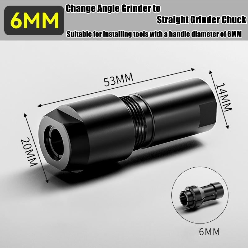 Адаптер для угловой шлифовальной машины 3/6 мм, модифицированный для патрона прямой шлифовальной машины, резьба M10, абразивные инструменты для угловой шлифовальной машины типа 100