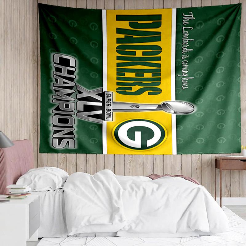Green Bay Packers Logo Tapestry Accessories Playroom Tapestry, for Bedroom,Livingroom, dormitory Room Wall Decor Fan Birthday Gifts