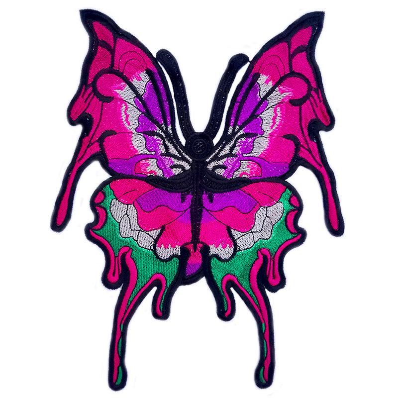 Нашивка с цветной 3D-бабочкой и цветочным кружевом