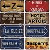 SQ-DGLZ Minen German Road License Plate Warning Tin Sign State Wall Decoration Metal Sign Home Decor Painting Plaques Art Poster
