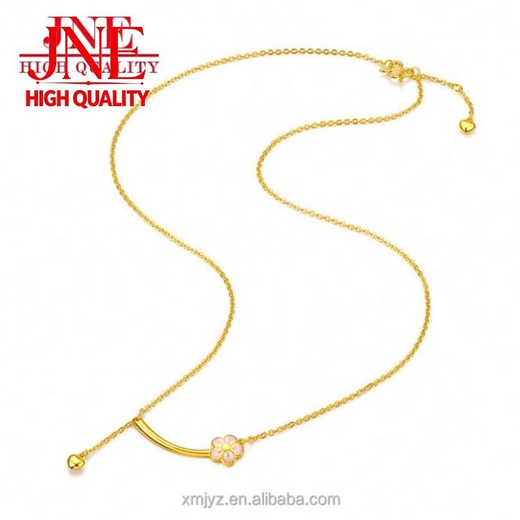 Gold-Plated Ruyi Plum Necklace Sweater Chain Fashion Simple Female Style Ethnic Style Korean Fashion Jewelry Factory