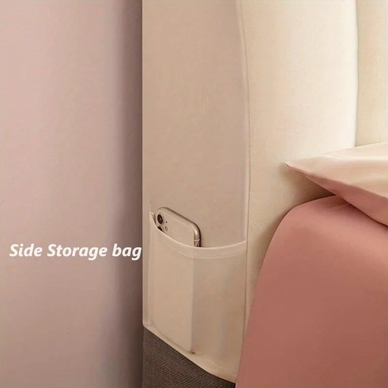 Высококачественный короткий плюшевый стеганый чехол на изголовье кровати, роскошный мягкий толстый бархатный чехол для изголовья кровати, универсальный защитный чехол для прикроватной тумбочки