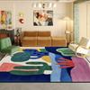 Современный декоративный ковер в абстрактном стиле для гостиной, большого размера, мягкий, художественный, для украшения спальни, ковер, легкая чистка, коврик под диван, для журнального столика