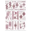 Временная татуировка-наклейка Yousheng, Цветочный кружевной узор лотоса, Поддельные татуировки для женщин и мужчин, Водонепроницаемая, для самостоятельного нанесения на лицо, руки, ноги, Декор для тела