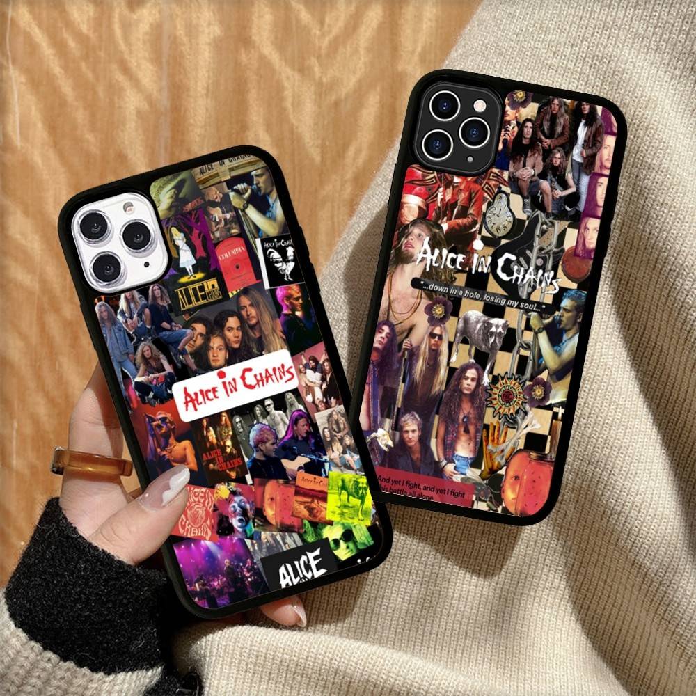 Retro Band A-Alice In C-Chains For IPhone 17 16 15 14 13 Pro 12 11 Pro Max Hard PC+TPU Phone Cases Back Cover