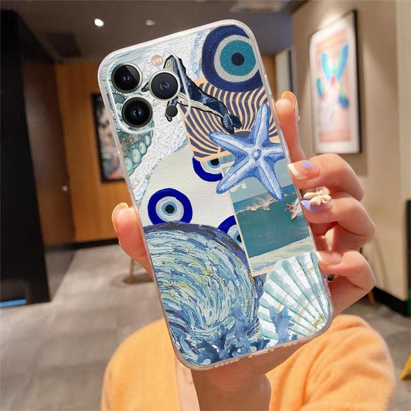 Blue Sea Ocean Summer Aesthetic Phone Case For iphone 17 Pro Max Air 16 15 14 13 Pro Max 15 16 Pro 15Plus