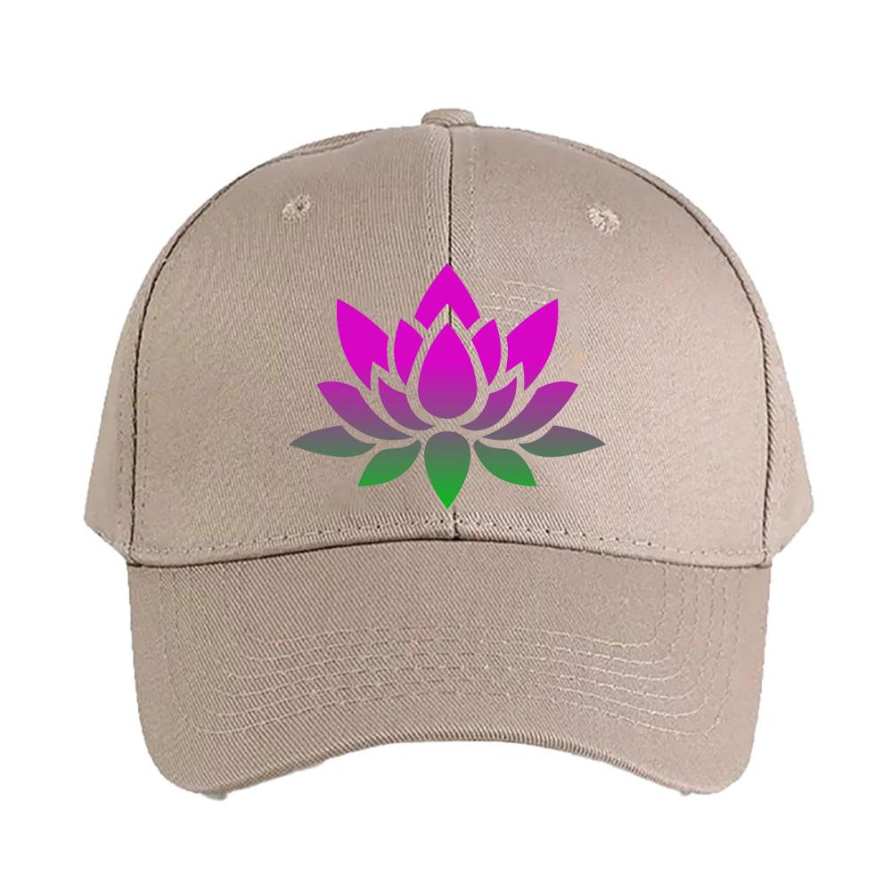 Lotus Flower Caps Summer Adult Baseball Cap Adjustable with Curved Brim Duckbill Hat Protection Sun Hats Casual