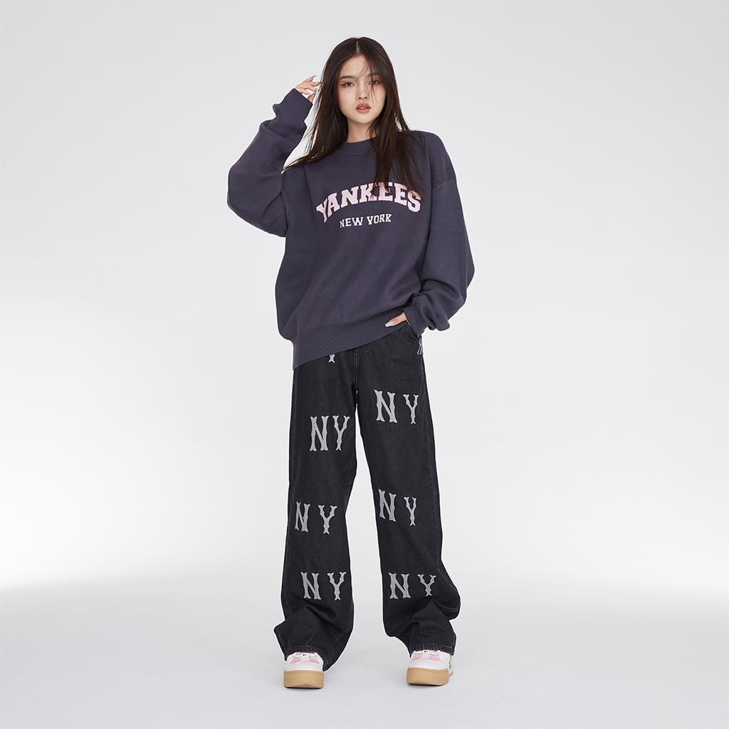 New MLB College Style Series Knitwear Unisex Dark Gray 3AKPV0134-50CGS