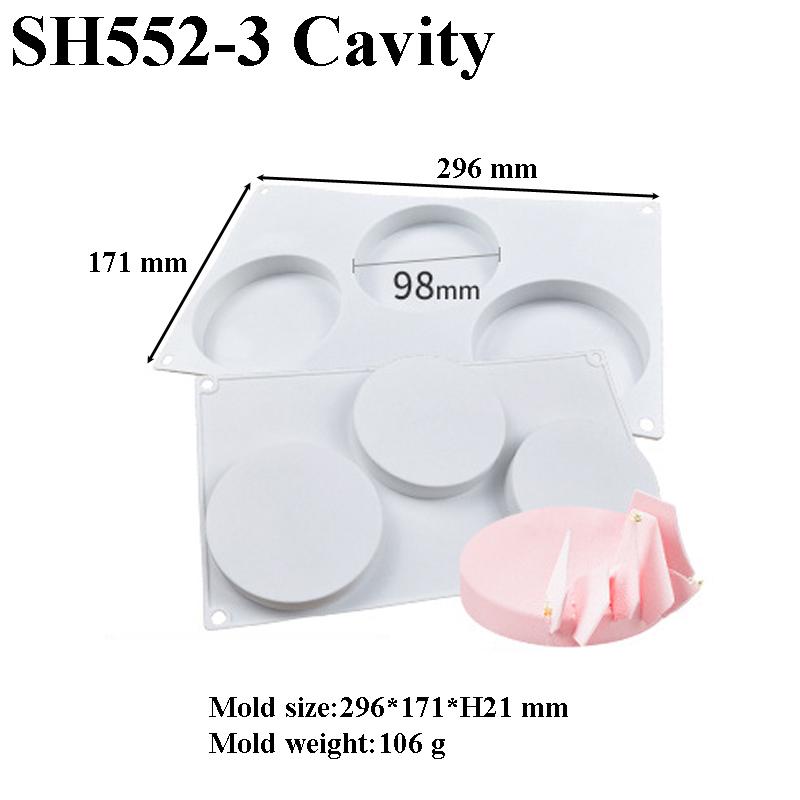 Cake Baking Tools Cylindrical Shape French Mousse Moulds Silicone Cake Molds Dessert Bakeware Food Grade Kitchen Baking Utensils