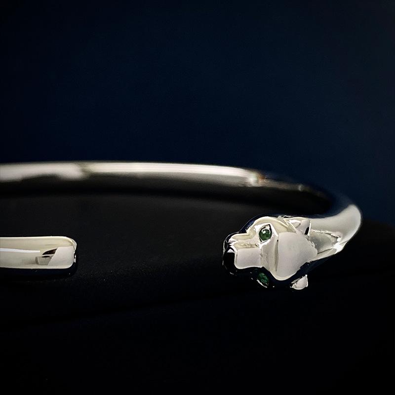 Европейский и американский стиль Открытый браслет с головой леопарда - Модные и стильные украшения с гепардом