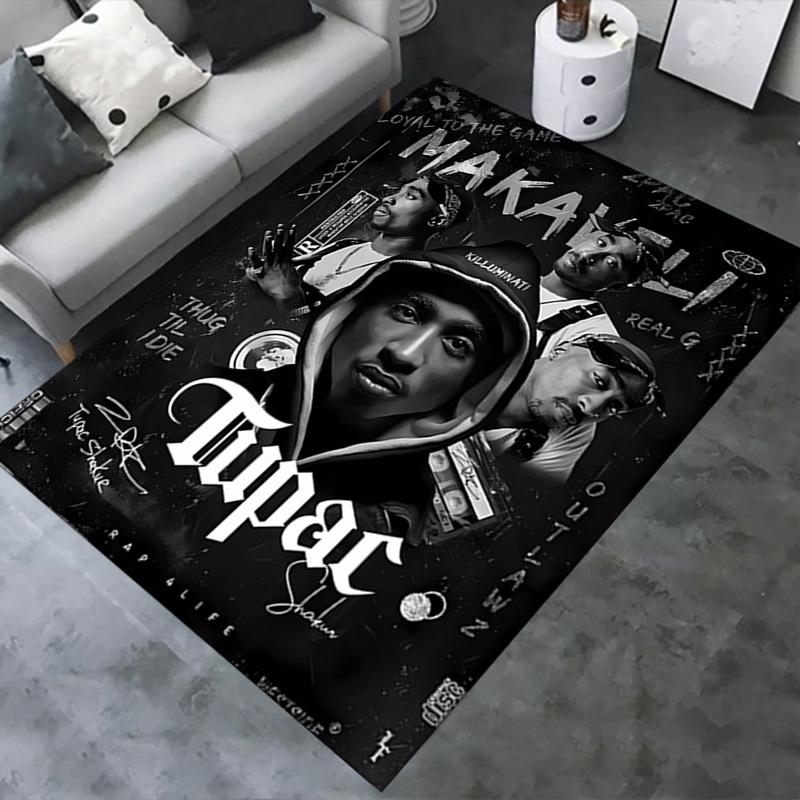 1 шт. Ковер для офиса Rap, Legend, Hip Hop, мягкий полиэстер, нескользящий, машинная стирка, ковер для помещений, гостиная R