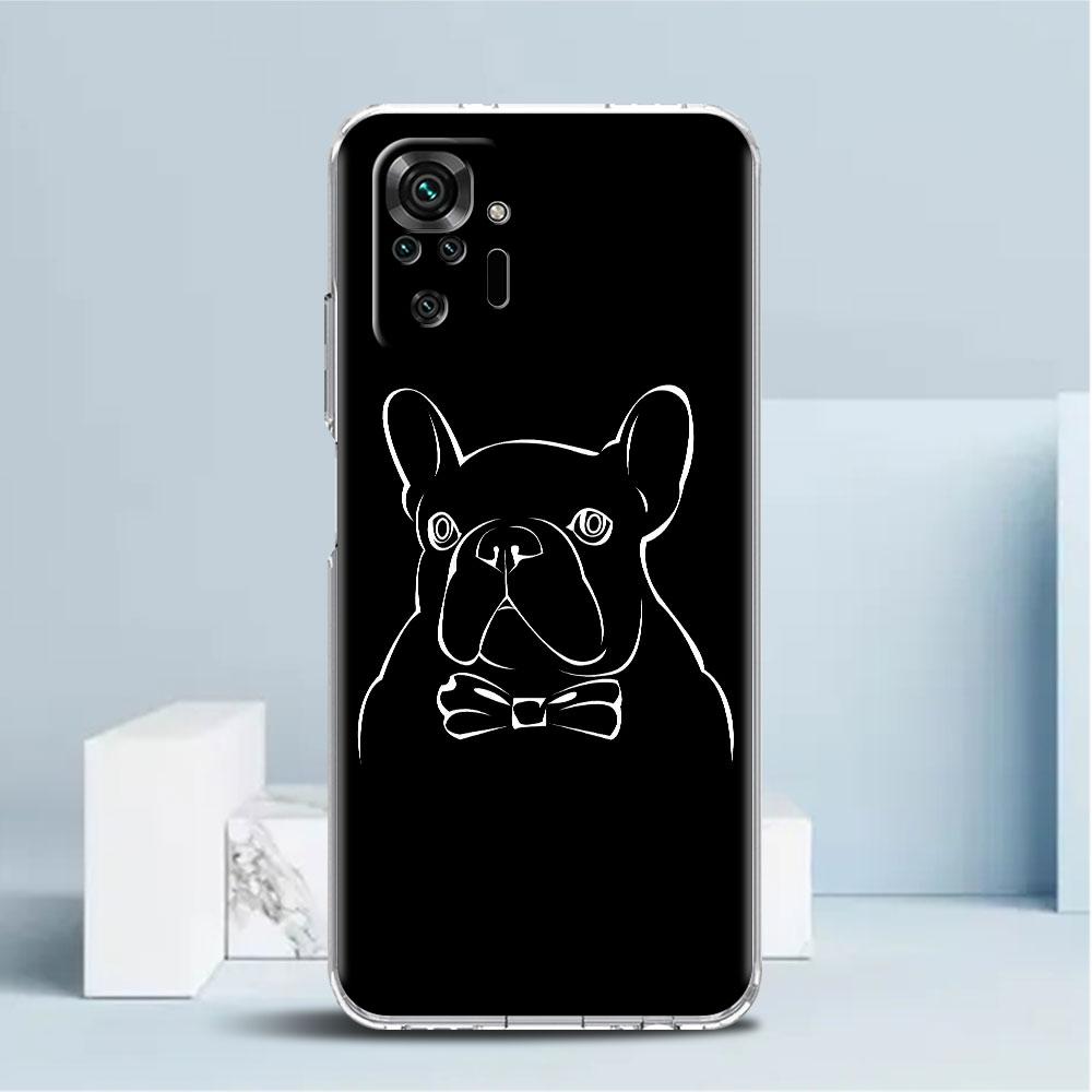 Прозрачный чехол с французским бульдогом для Xiaomi Redmi Note 11 Pro 10 9 9S 8 8T 7 9A 9C 9T 10 10C K40, прозрачный мягкий чехол для телефона