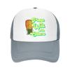 Pineapple Plays Well With Others Trucker Cap Polyester Mesh Back Adjustable Casual Hat for Adults