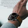 AMOLED Healthy Body Temperature Smart Watch Men Bluetooth Call 360*360 HD Screen Sports Blood Pressure Heart Rate Smartwatch For Android